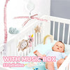 FEISIKE Baby Crib Mobile for Girls with 3 Modes Musical Box,Volume Control,12 Lullabies,Pink,Nursery Toys for Newborn Ages 0 and Older