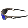 MOTELAN Polarized Outdoor Sports Sunglasses Tr90 Camo Frame for Men Women Driving Fishing Hunting Reduce Glare (Black Blue)