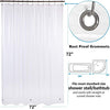 downluxe Waterproof Clear Shower Curtain Liner - PEVA Lightweight Plastic Shower Liner with 3 Magnets, Shower Curtains for Bathroom, 72