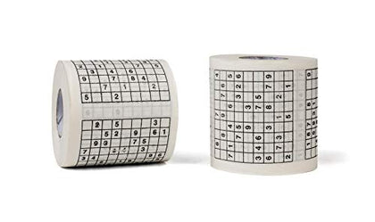 1 Roll of Sudoku Toilet Paper Tissue Napkin Prank Fun Birthday Party Novelty Gift Idea (2 pk)