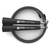 WOD Nation Adjustable Speed Jump Rope For Men, Women & Children - Blazing Fast Fitness Skipping Rope Perfect for Boxing, MMA, Endurance - Black