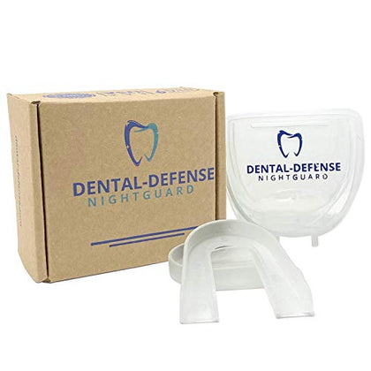 Dental-Defense Professional Dental Guard, Anti Grinding Dental Night Guard, TMJ Relief, Bruxing, Reduces Teeth Clenching, Nightguard, Anti Grinding Teeth Protector, 2 Pack, Made in The USA