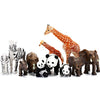 Safari Animals Figures Toys 20 Piece, Realistic Plastic Animals Figurines, African Zoo Wild Jungle Animals Playset with Elephant, Giraffe, Lion, Tiger for Kids Party Supplies Cake Topper