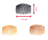 Ruwado French Hair Side Comb 6 Pcs Chic Elegant Plastic Twist Hair Clip Vintage Flexible Cellulose Non Slip Styling Combs for Women Girls Fine Hair Accessories Parties Bridal Wedding Veil Supplies