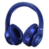 TUINYO Bluetooth Headphones Wireless, Over Ear Stereo Wireless Headset 40H Playtime with deep bass, Soft Memory-Protein Earmuffs, Built-in Mic Wired Mode PC/Cell Phones/TV-Dark Blue