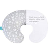 Nursing Pillow Cover 2 Pack Compatible with Boppy Pillow, 100% Jersey Cotton with Large Zipper Super Soft & Breathable & Skin Friendly for Moms/Baby, Grey & White