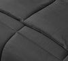 Blue Ridge Home Fashions Comforter Breathable Microfiber Duvet Insert, Summer Cooling Winter Warm Reversible Down Alternative Quilt Comforter for All Season, Twin, Black