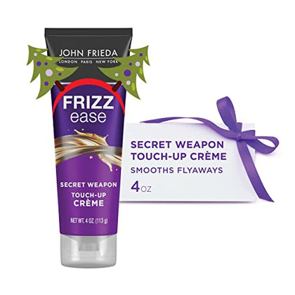 John Frieda Frizz Ease Secret Weapon Anti-Frizz Styling Cream, Frizz Control Touch-Up Crème with Avocado Oil, Helps to Calm and Smooth Frizz-prone Hair, 4 Ounce