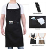 Will Well Chef Apron for Men and Women Professional for Cooking With Pockets - Adjustable - Bib Aprons - Water & Oil Resistant - 1 Pack, Black