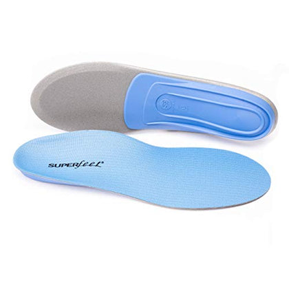 Superfeet All-Purpose Support Medium Arch Insoles (Blue) - Trim-To-Fit Orthotic Shoe Inserts - Professional Grade - Men 2.5-5 / Women 4.5-6