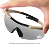 Xaegistac Tactical Shooting Glasses with 3 Interchangeable Lens High Impact Eye Protection (Khaki)