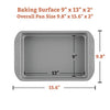 Farberware Nonstick Bakeware Baking Pan / Nonstick Cake Pan, Rectangle - 9 Inch x 13 Inch, Gray