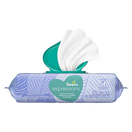 Pampers Baby Wipes Multi-Use Botanical Rain 1X Pop-Top Pack 56 Count