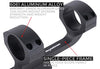 Monstrum Slim Profile Series Offset Cantilever Picatinny Scope Mount | 1 inch Diameter | Black