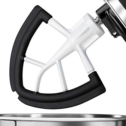 Flex Edge Beater For Kitchenaid,Kitchen Aid Mixer Accessory,Kitchen Aid Attachments For Mixer,Fits Tilt-Head Stand Mixer Bowls For 4.5-5 Quart Bowls,Beater With Silicone Edges,Black