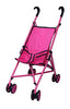 Precious Toys Hot Pink & Black Handles Doll Stroller with Swiveling Wheels