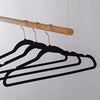 Amazon Basics Slim, Velvet, Non-Slip Suit Clothes Hangers, Black/Rose Gold - Pack of 30