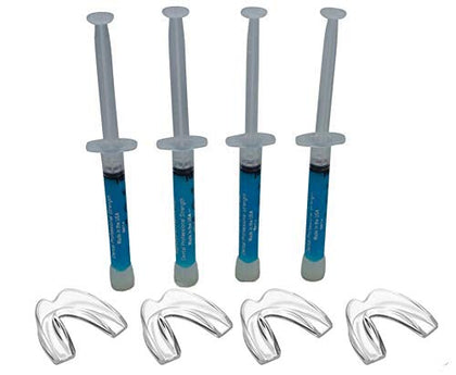 4 Syringes Remineralization Gel with 4 Custom Teeth Trays - Strengthens Teeth Enamel - Reduces Teeth Sensitivity - Remineralizes and Desensitizes Teeth - Great for After Teeth Whitening
