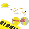 TNZMART Yellow Sports Speed Agility Training Set Agility Ladder Hurdles Set Equipped with 10 Disc Cones