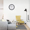 HIPPIH Clock Black Wall Clock Silent Non Ticking Quality Quartz - 10 Inch Round Easy to Read for Home Office & School Decor Clock