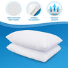 Everlasting Comfort Premium Zippered Waterproof Pillow Protector - White Pillow Case Protector Standard Size - Blocks Bed Bugs, Dust Mites, & Allergens - Hypoallergenic Pillow Covers (2 Pack)