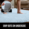 Gorilla Grip Soft Faux Fur Area Rug, Washable, Shed and Fade Resistant, Grip Dots Underside, Fluffy Shag Indoor Bedroom Rugs, Easy Clean, for Living Room Floor, Nursery Carpets, 2x4 FT, Light Blue