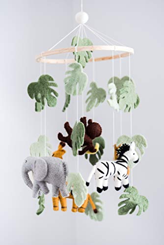 Jungle Animals Baby Mobile, Room Decor, Safari Theme Nursery, Wild Animals Decoration