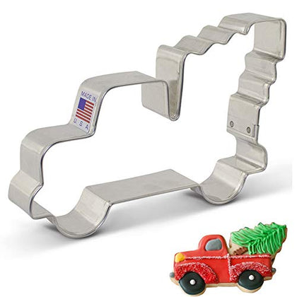 Extra Large Vintage Pickup Truck with Christmas Tree Cookie Cutter, 5