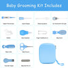 19 in 1 Baby Grooming Kit,Newborn Nursery Health Care Set Include Hair Brush Comb Finger Toothbrush,Nail Clippers,Nasal Aspirator,Ear Cleaner,etc. for Infant Toddlers Boys Girls Kids(Blue)