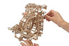 UGEARS Wooden Marble Run Kit - 3D Puzzle Wood Marble Run Stepped Hoist with 3-Stepped Lift Mechanism and 10 Marbles - Kinetic DIY Marble Run Wooden Puzzle - 3D Wooden Puzzles for Adults and Kids