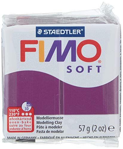 Staedtler FIMO Soft Polymer Clay - Oven Bake Clay for Jewelry, Sculpting, Crafting, Royal Violet 8020-66