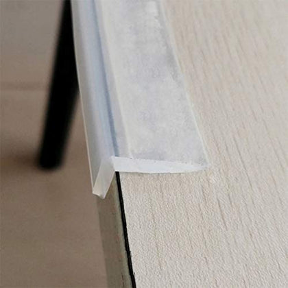 Edge Protector 100% Silicone, Baby Proofing Corners Clear Glass Guards, Pre-Tape Adhesive Soft for Kids Safety, Child Table Cabinets Furniture Bumper (3ft, 0.2x0.8in(Width))
