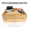 Large Bamboo Box w/Ample Storage Space to Organize Herb Accessories - Comes with Convertible Lid - (10