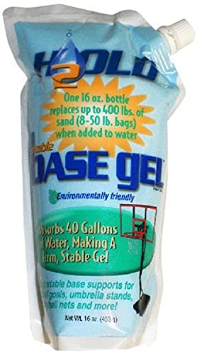 BaseGel Polymer for Basketball Goal and Outdoor Indoor Sign Hoops Bases, Perfect Replacement for Sand and Sandbags to Anchor Portable Sports Pools Baskets, Easy to Use and Apply with Water, 16 oz