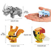 IAMGlobal 12 in 1 Mini Building Blocks Animals, Assorted Toy Animal, Building Blocks Stem Toys, Party Favor for Kids, Goodie Bags, Birthday, Carnival Prizes