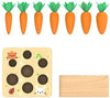 Ancaixin Montessori Toys for Babies 6-12 Months, Wooden Toys for 1 Year Old Boys and Girls, Educational Carrot Harvest Toy for Toddlers, Shape Sorting Matching Puzzle, Developmental Birthday Gifts