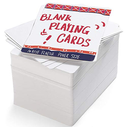 LotFancy Blank Playing Cards, 180PCS White Blank Index Flash Cards to Write on, Printable, Study Learning Cards, DIY Gift Card, Game Cards, Matte Finish, Poker Size, 2.5