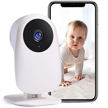 nooie Baby Monitor with Camera and Audio, Baby Camera Monitor, Baby Monitor WiFi Smartphone 2.4 GHz, Motion and Sound Detection, 1080P HD Night Vision, Two-Way Audio, SD or Cloud Storage