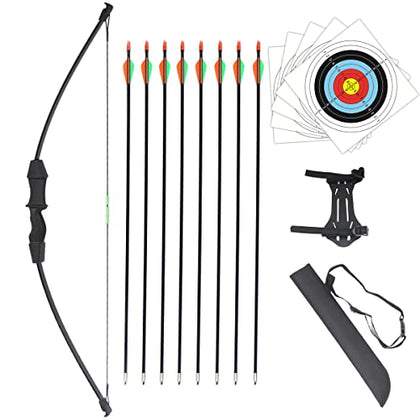 DOSTYLE Bow and Arrow Set for Children Outdoor Youth Recurve Junior Archery Training for Kid Teams Game Gift