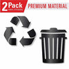 Recycle and Trash Sticker Logo Style Symbol to Organize Trash cans or Garbage containers and Bins - Contour Cut Decal Sticker (XSmall, Metallic Black)