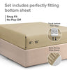 Twin Size Fitted Bed Sheet - Hotel Luxury Single Fitted Sheet Only - Fits Mattress Up to 16