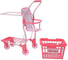 KOOKAMUNGA KIDS 2 in 1 Shopping Cart for Kids - Kids Shopping Cart - Toy Grocery Cart - Toy Shopping Cart w/Removable Hand Basket & Doll Seat Carrier - Perfect for Boys & Girls Ages 2+ (Pink Unicorn)