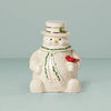 Lenox 892957 Happy Holly Days Snowman Cookie Jar, 4.85, Ivory