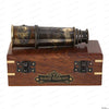 1920 Marine Telescope Collectible Décor Nautical Spyglass Antique Mounted Solid Brass 15 Inch Pirate Telescope with Wooden and Branded corrugate Box.