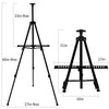 Artist Easel Stand, RRFTOK Metal Tripod Adjustable Easel for Painting Canvases Height from 21