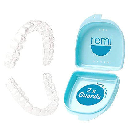 Remi at-Home Custom Night Guard Kit - Create The Best Fitting Dental Grade Top and Bottom (2) Mouth Guards for Grinding Teeth (Bruxism) & TMJ Relief Night Guard