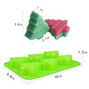 Efivs Arts 6 Christmas Tree Silicone Cake Baking Mold Cake Pan Handmade Soap Moulds Biscuit Chocolate Ice Cube Tray DIY Mold