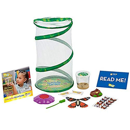 Butterfly Mini Garden Gift Set with Live Cup of Caterpillars - Life Science & STEM Education - Best Birthday Gift, for Boys & Girls Age 4 5 6 7 8 Years Old