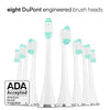 Aquasonic Vibe Series Ultra-Whitening Toothbrush - ADA Accepted Power Toothbrush - 8 Brush Heads & Travel Case - 40,000 VPM Motor & Wireless Charging - 4 Modes w Smart Timer - Satin Rose Gold