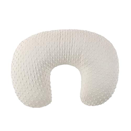 Nursing Pillow Cover Breastfeeding Pillow Cases Minky Dot Slipcover (Beige)